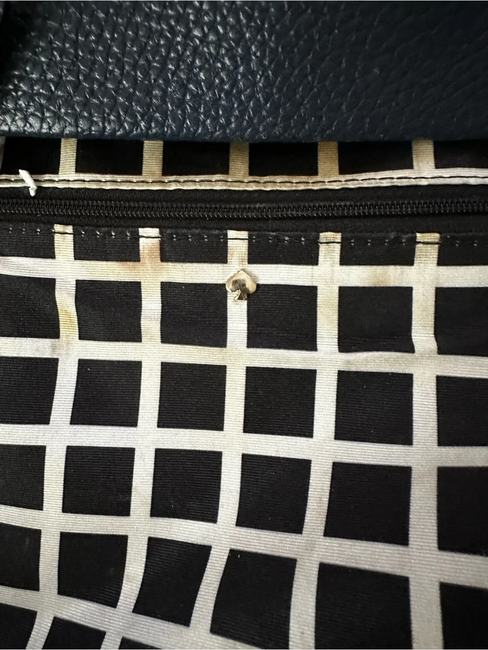 Kate Spade Brandy Holden Street Two-Tone Purse Blue Cream Leather Bag (see phot)